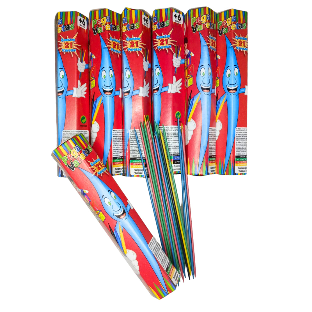 15 Jogo Pega Vareta Brinquedo Educativo p/ Kit Festa Lembrancinha Prenda Infantil