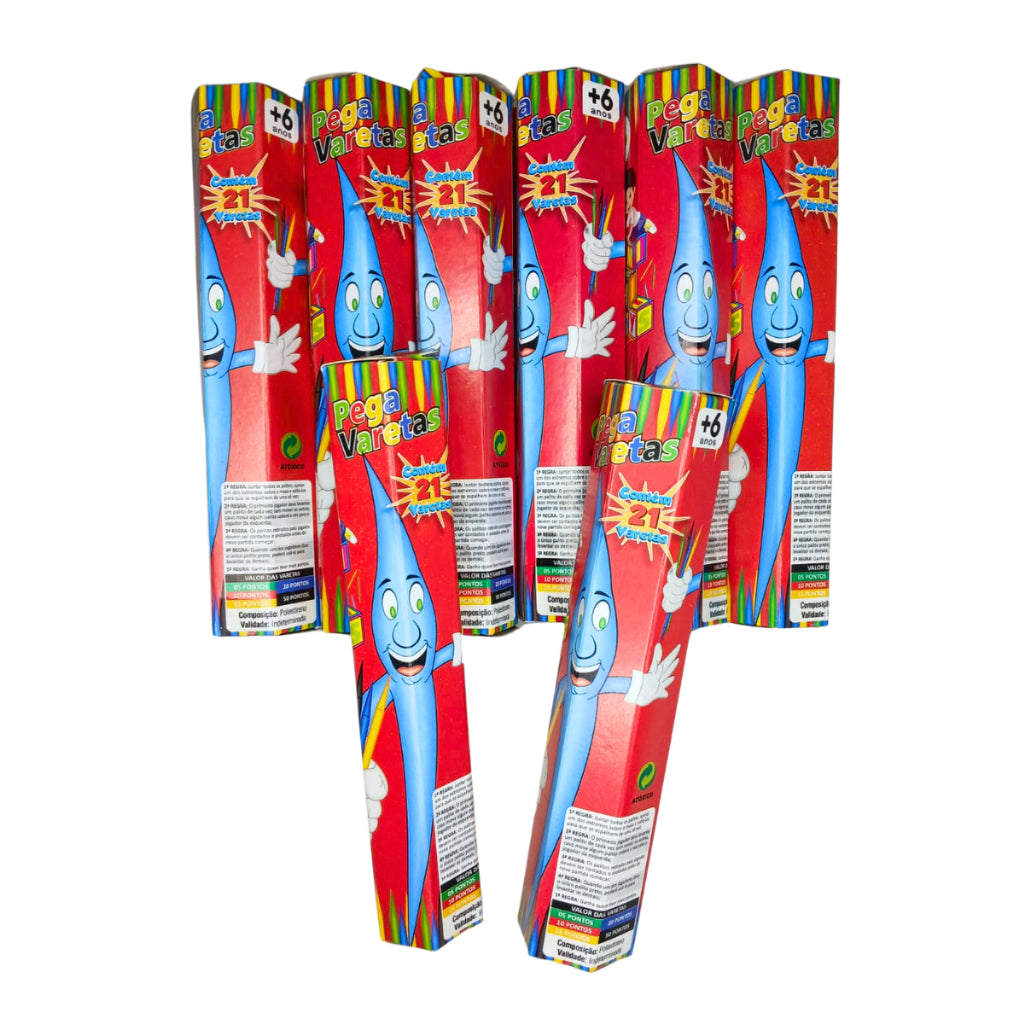 15 Jogo Pega Vareta Brinquedo Educativo p/ Kit Festa Lembrancinha Prenda Infantil