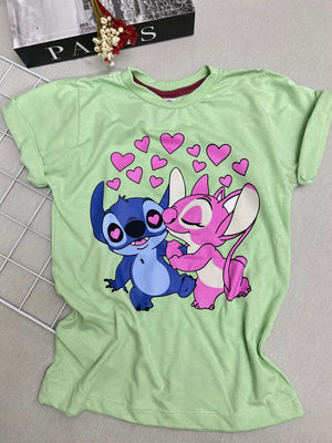 Camiseta Tshirt Menina Stitch