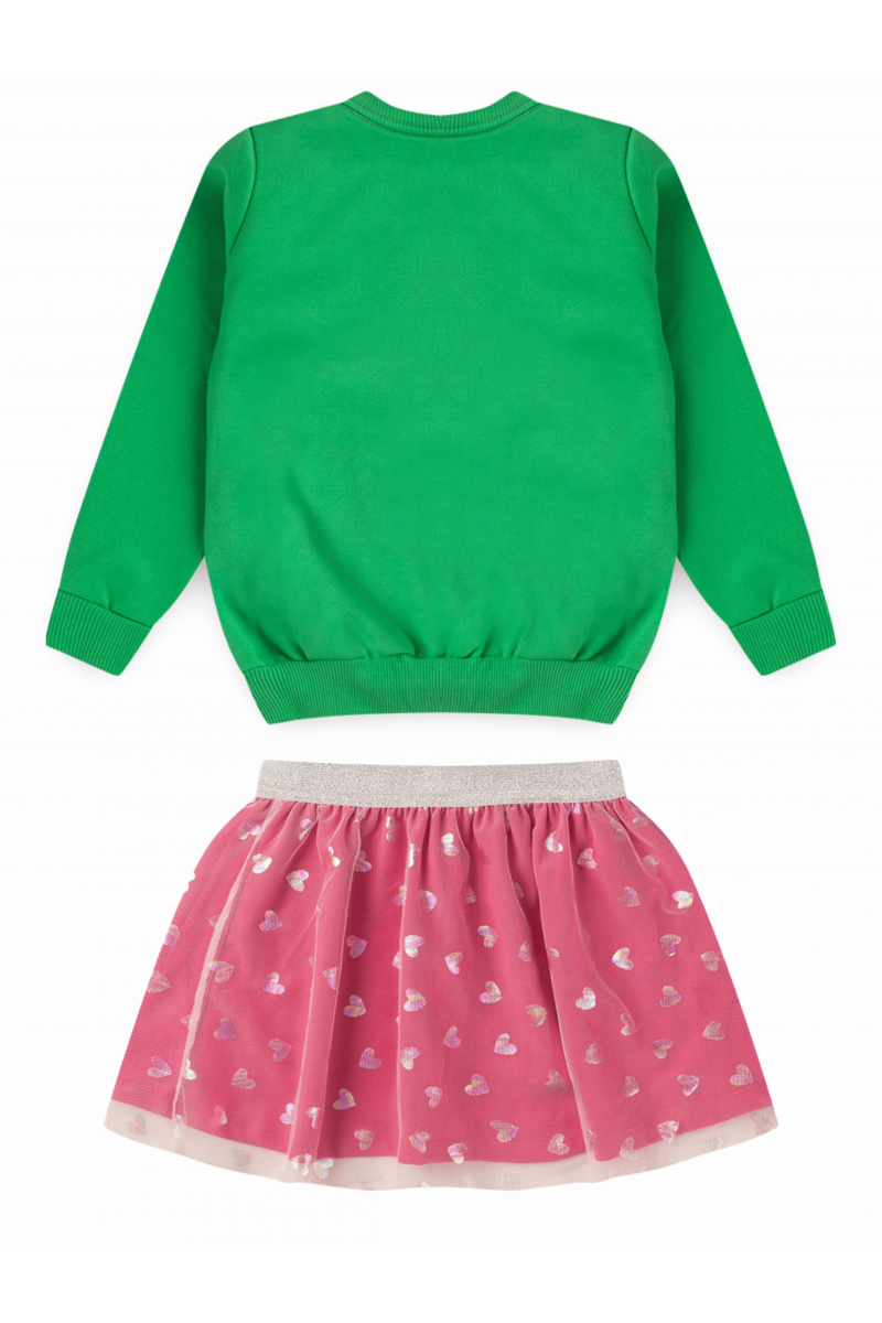 Conjunto Feminino Infantil Corações Holográficos - Turma da Mônica