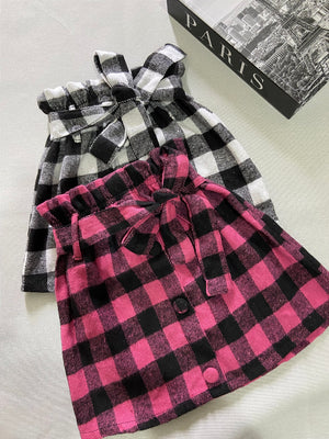 Saia Infantil Flanelado Xadrez
