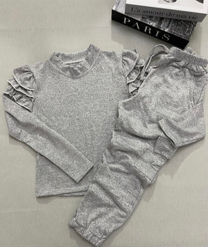 Conjunto Laura Calça e Blusa Lanzinha Cinza