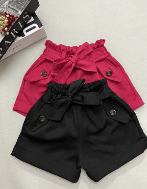 Shorts com Bolso na frente Infantil Verão Menina