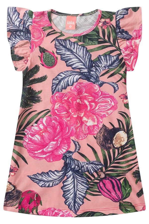 Vestido Infantil Menina Floral Iaia Blush
