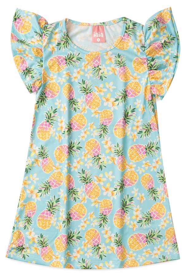 Vestido Infantil Menina Iaia (1 ao 12) Azul Claro