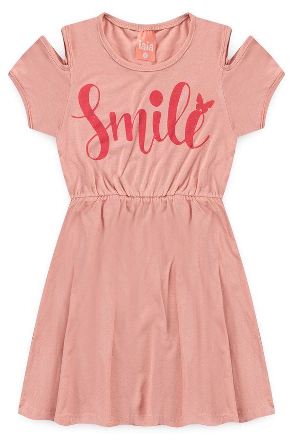 Vestido Infantil Menina Smile Iaia Rosa Envelhecido